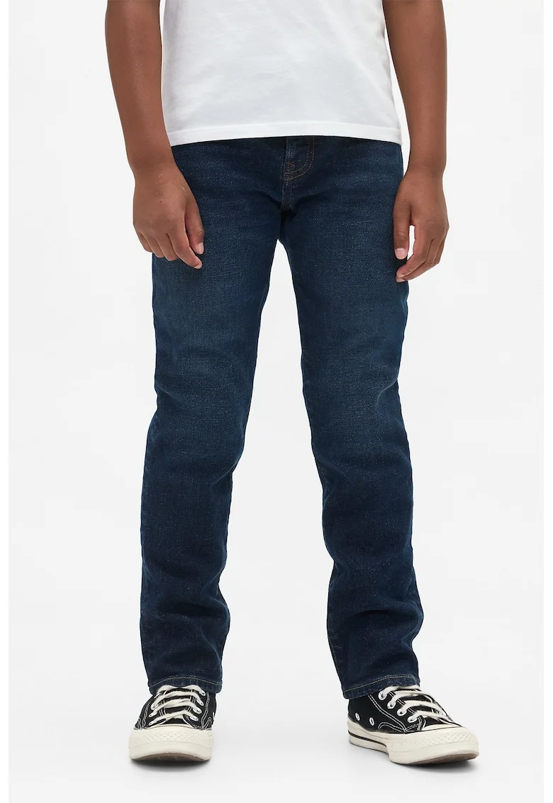 Blugi slim fit cu talie medie, Albastru ultramarin