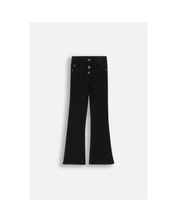 Pantaloni copii,  FLARE, bumbac, negru, Negru