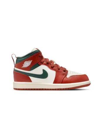 Pantofi sport  Jordan 1 Mid PS 52529, Rosu/Verde/Bej