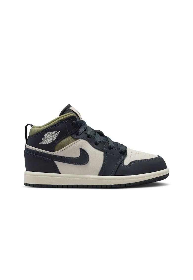 Pantofi sport  Jordan 1 Mid SE PS 52718, Negru/Bej