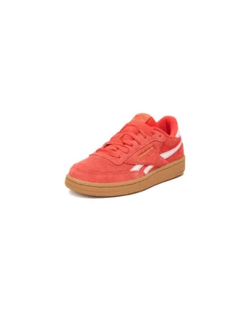 Pantofi sport copii  piele naturala, rosu/alb