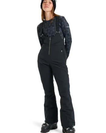 Pantaloni impermeabili cu bretele ajustabile pentru ski Summit, Negru