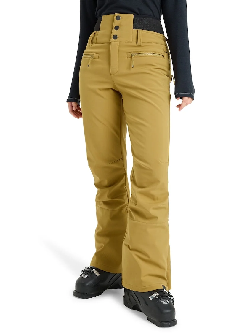 Pantaloni cu talie inalta pentru ski Rising, Galben mustar