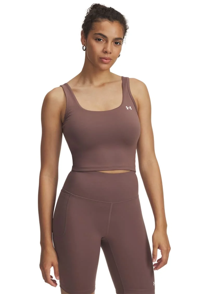 Top crop pentru fitness Motion, Maro taupe