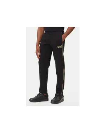 Pantaloni sport barbati, Emporio Armani  negru, poliester/viscoza/elastan,