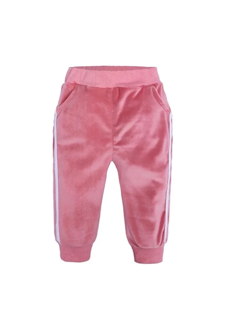 Pantaloni  Din Catifea, Uni, Casual, Fete, Roz