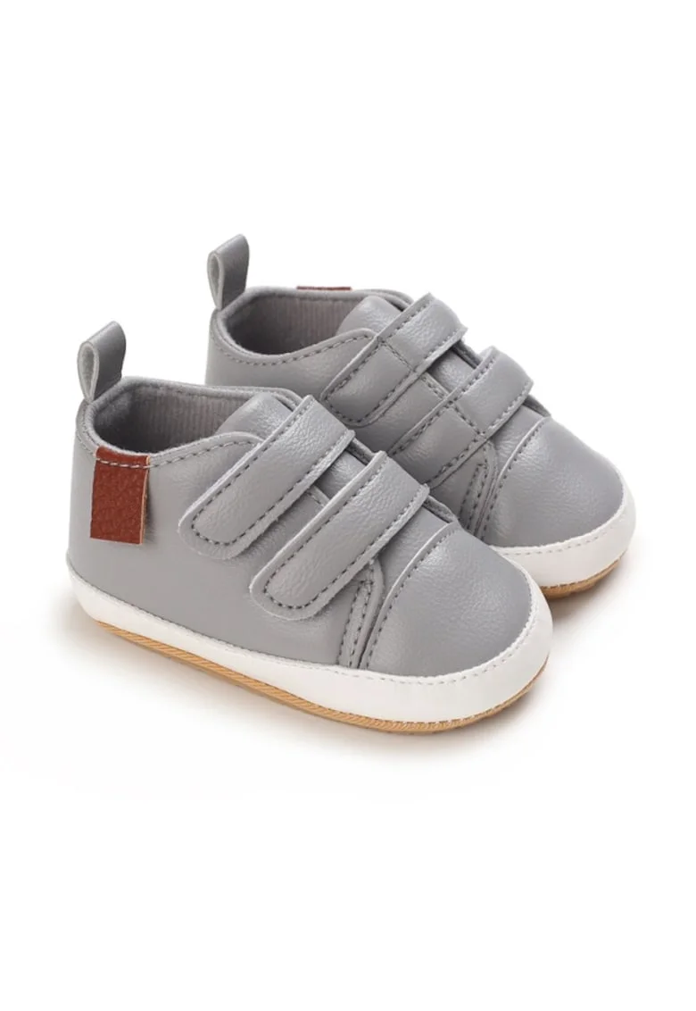 Pantofi Sport  Casual, Piele ecologica, Baieti, Gri