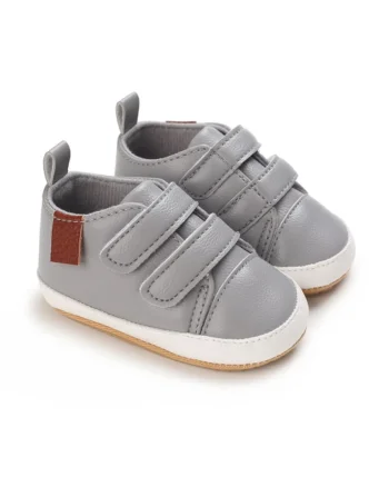 Pantofi Sport  Casual, Piele ecologica, Baieti, Gri