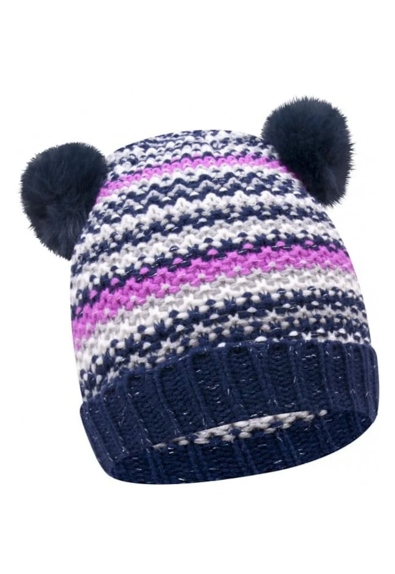 Caciula  Model Pom Pom, In Degrade, Acril, Fete, Multicolor