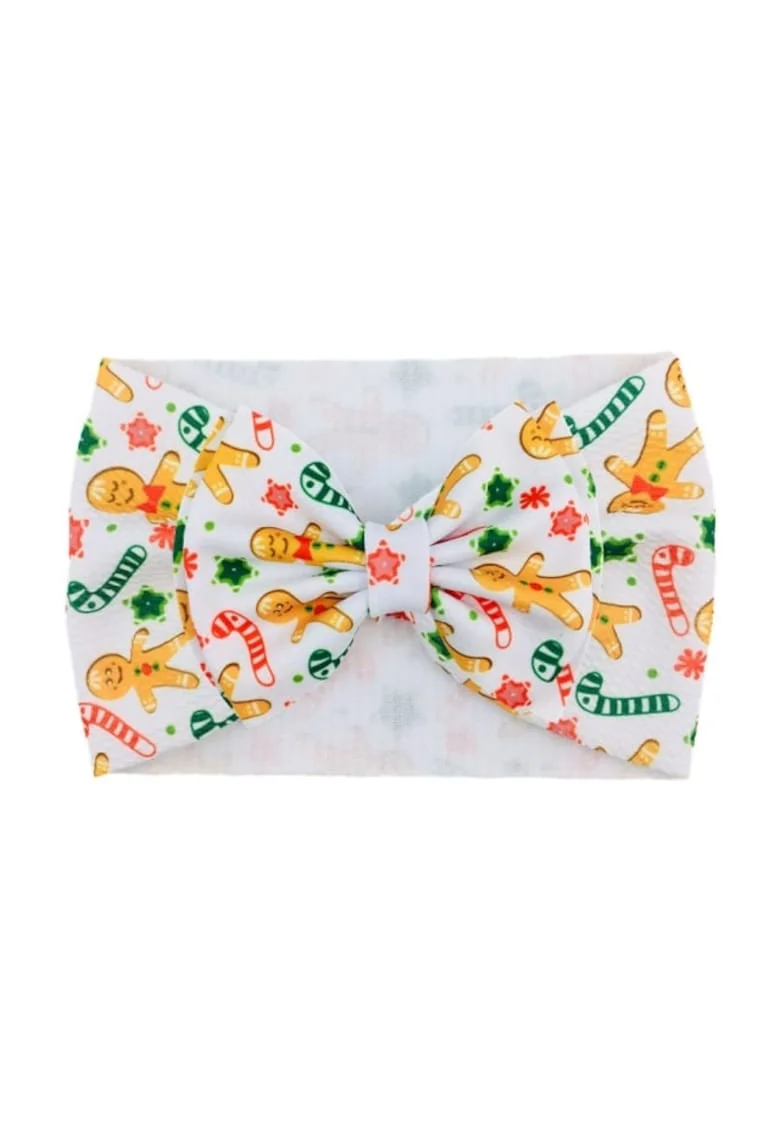 Bentita lata  Model 23 AL 17910 cu fundita cu imprimeu, Fete, Textil, 6-12 luni, Multicolor