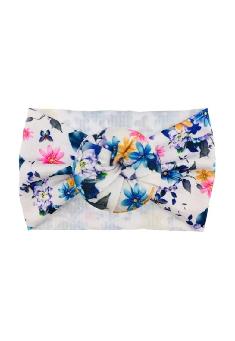 Bentita lata  Model 25 AL 18566 cu imprimeu, Fete, Textil, 6-12 luni, Multicolor