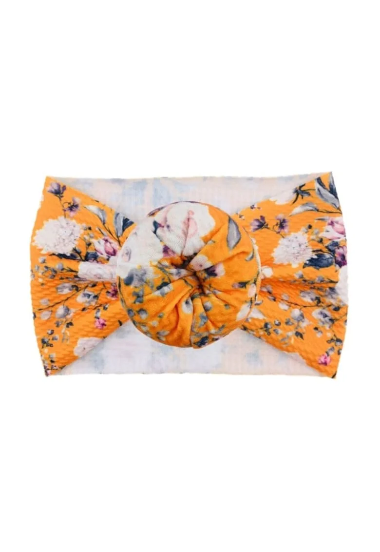 Bentita lata  Model 6 AL 18566 cu imprimeu, Fete, Textil, 6-12 luni, Multicolor