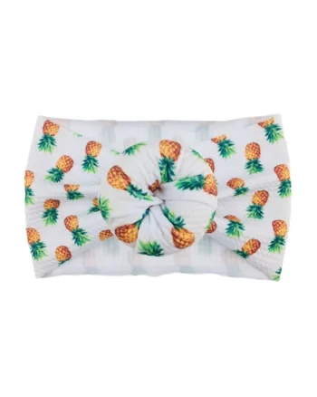 Bentita lata  Model 21 AL 18566 cu imprimeu, Fete, Textil, 6-12 luni, Multicolor