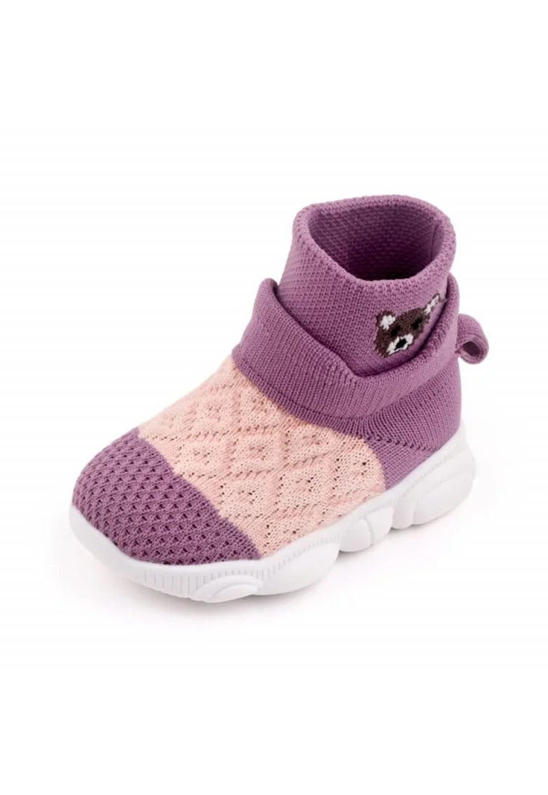 Pantofi Sport  Tip Adidas, Model Ursulet, Textil, Lila