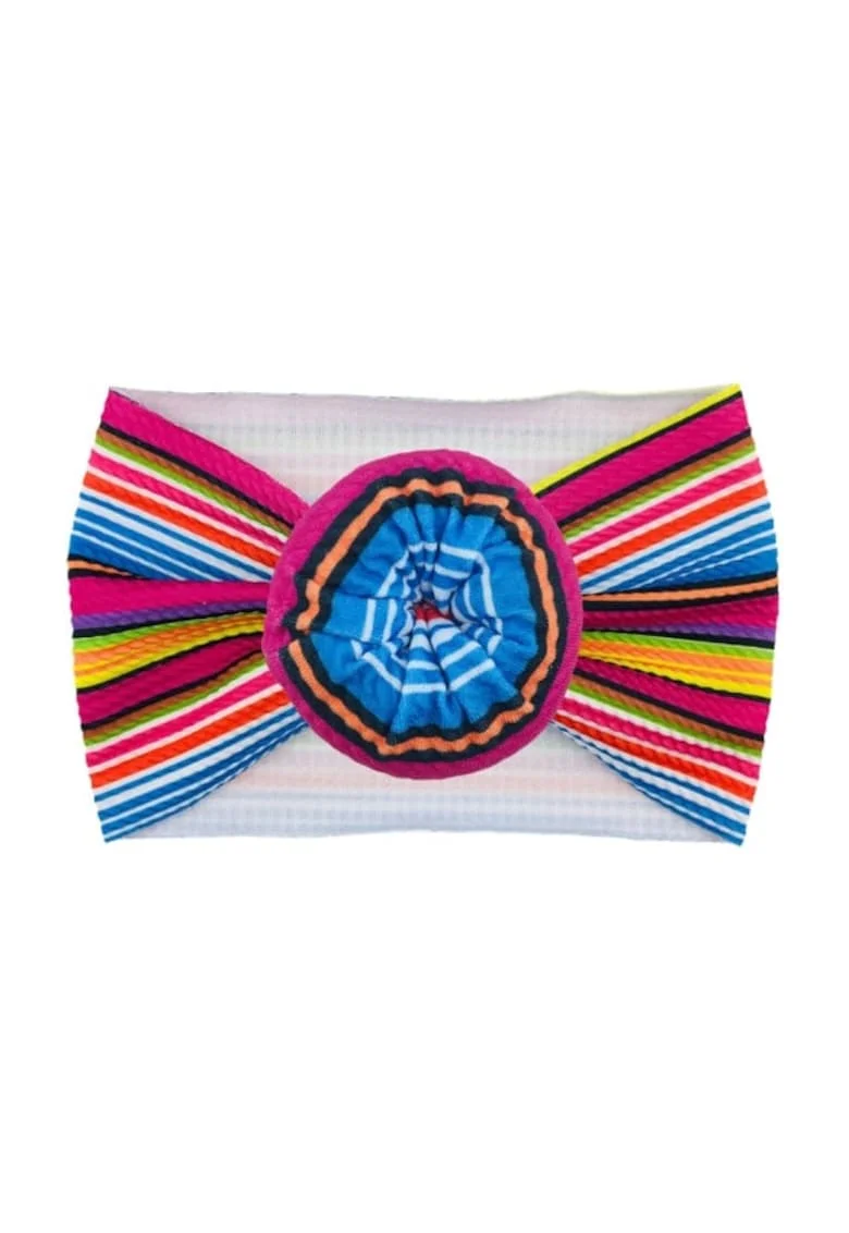Bentita lata  Model 18 AL 18566 cu imprimeu, Fete, Textil, 6-12 luni, Multicolor
