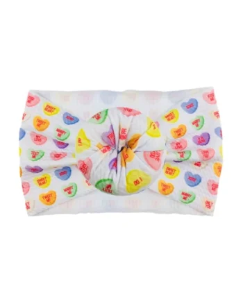 Bentita lata  Model 5 AL 18566 cu imprimeu, Fete, Textil, 6-12 luni, Multicolor