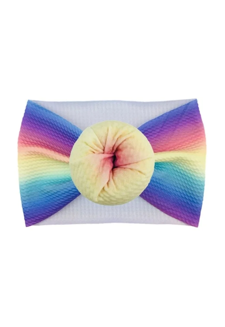 Bentita lata  Model 16 AL 18566 cu imprimeu, Fete, Textil, 6-12 luni, Multicolor