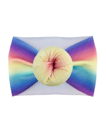 Bentita lata  Model 16 AL 18566 cu imprimeu, Fete, Textil, 6-12 luni, Multicolor