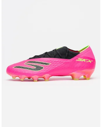 Pantofi cu crampoane, pentru fotbal Skx 2, Negru/Roz neon/Verde neon