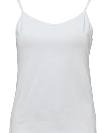 Top slim fit cu bretele subtiri, Alb