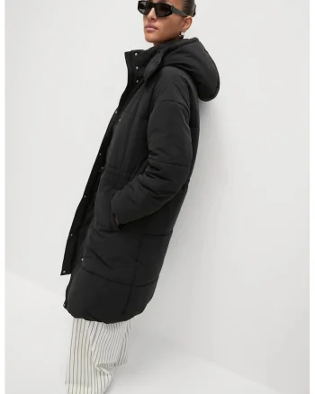 Geaca lunga cu vatelina Thermowarmth™, Negru