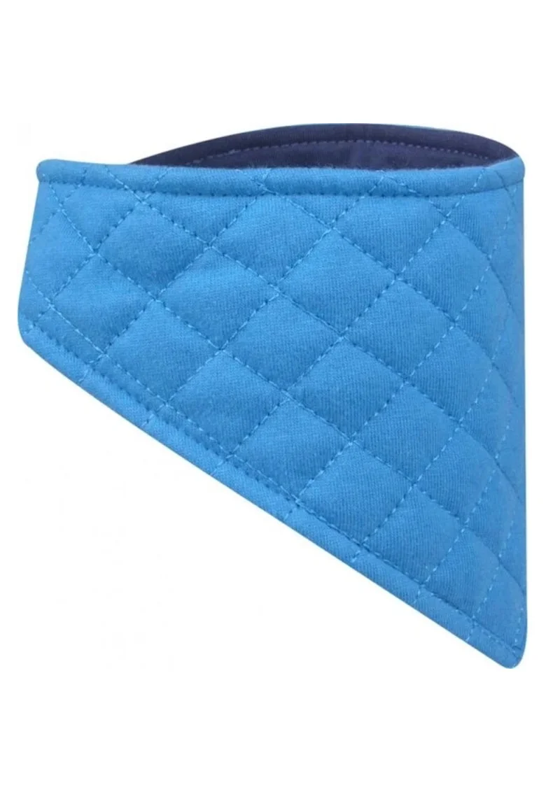 Fular  Tip Guler, Vatuit, Pentru Copii, Cu Doua Fete, Bumbac, Baieti, Albastru, Bleumarin, One Size
