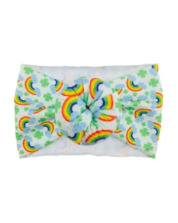Bentita lata  Model 11 AL 18566 cu imprimeu, Fete, Textil, 6-12 luni, Multicolor