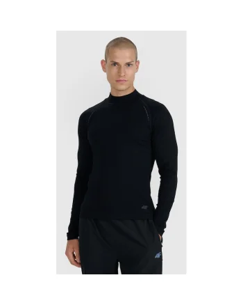 Bluza sport Barbati,  Negru, Uscare Rapida, Maneca Lunga, Marime S/M
