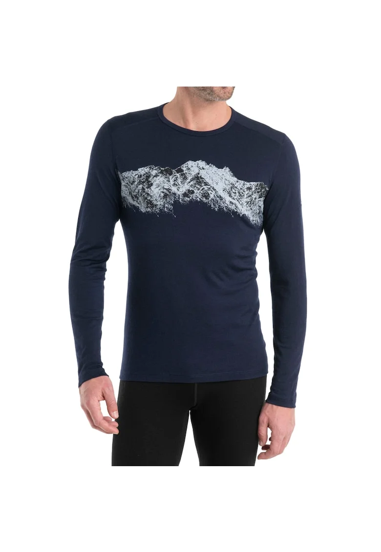 Bluza merino barbati  200 Oasis Crewe Remarkables Bleumarin, Bleumarin