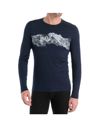 Bluza merino barbati  200 Oasis Crewe Remarkables Bleumarin, Bleumarin