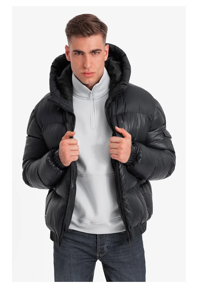 Geaca cu snururi  OM-JAHP-0207, Negru
