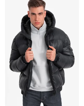 Geaca cu snururi  OM-JAHP-0207, Negru