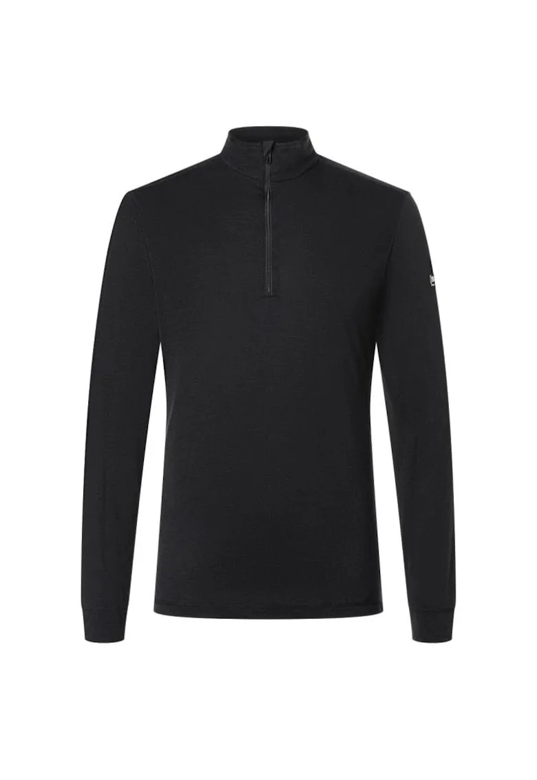 Bluza de corp  TUNDRA175 ZIP 1/4 pentru barbati, negru, Negru
