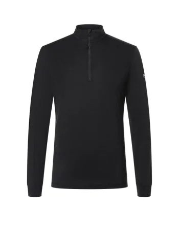 Bluza de corp  TUNDRA175 ZIP 1/4 pentru barbati, negru, Negru