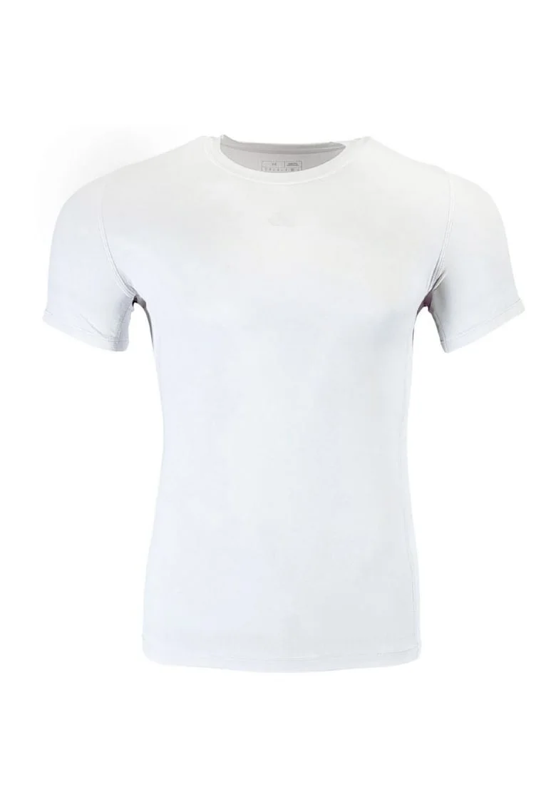 Tricou barbatesc  Techfit Aeroready, alb, material maneca scurta, Alb