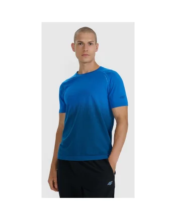 Tricou barbati Trail Running  bleumarin, reflectorizant, Bleumarin inchis