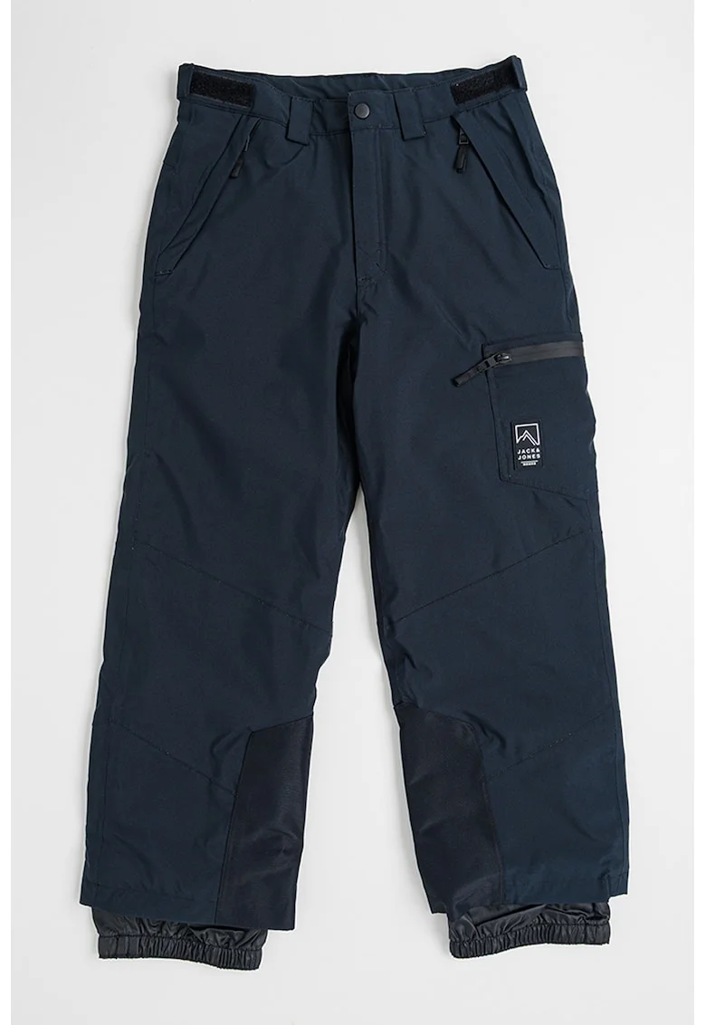 Pantaloni cu logo si buzunare cu fermoar pentru ski JjAlpes, Albastru ultramarin