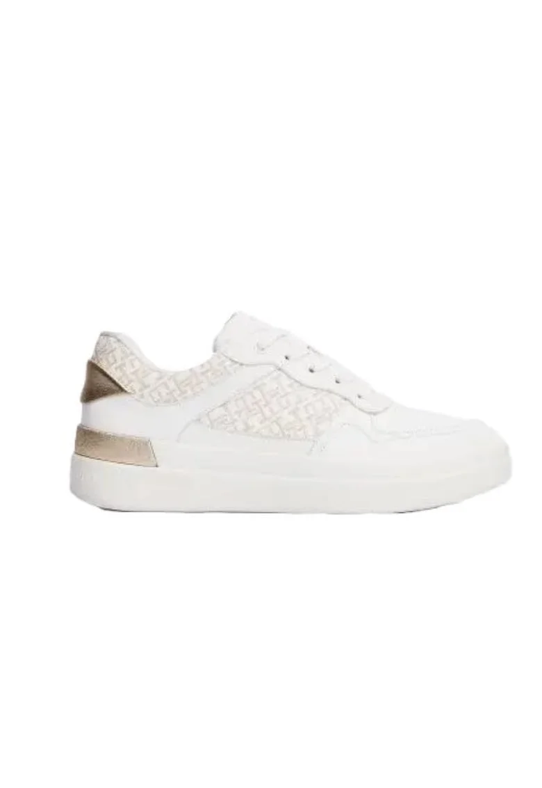 Pantofi sport din piele si piele ecologica Lux Court, Alb