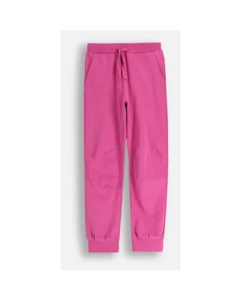 Pantaloni de trening cu model uni si snur in talie