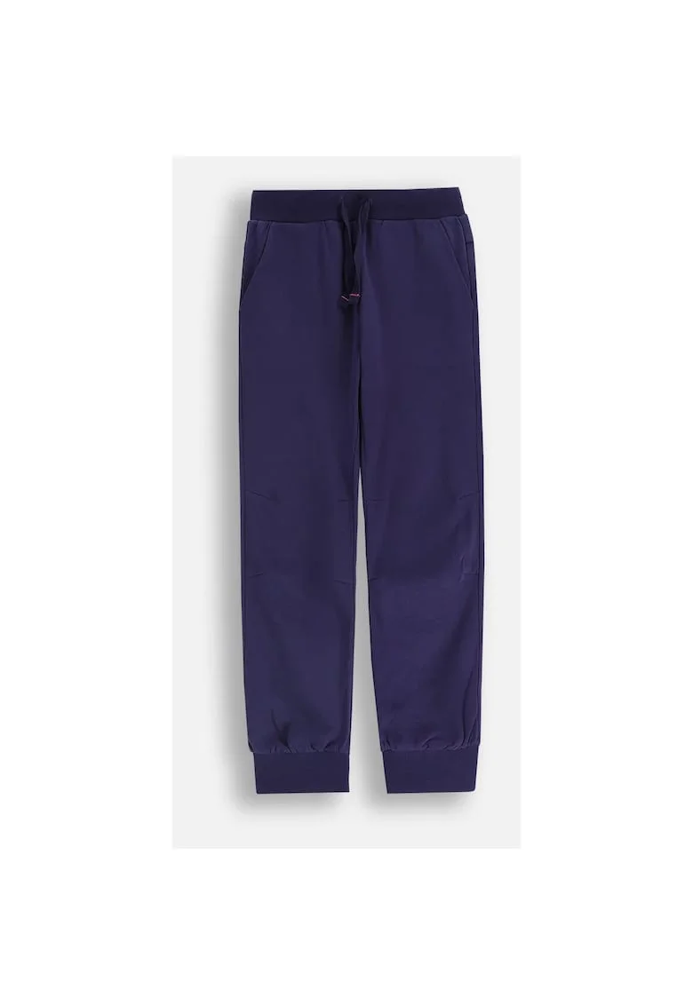 Pantaloni de trening cu model uni si talie ajustabila