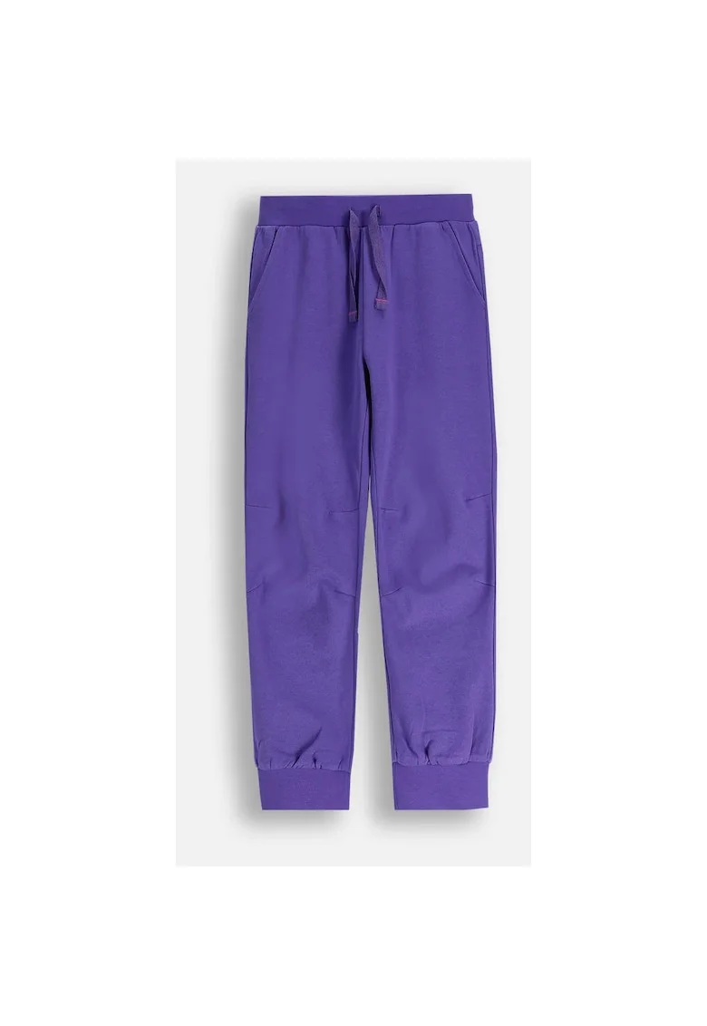 Pantaloni de trening din bumbac cu model uni