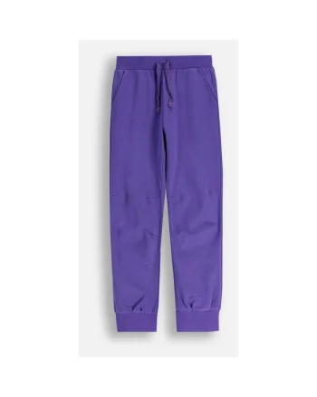 Pantaloni de trening din bumbac cu model uni