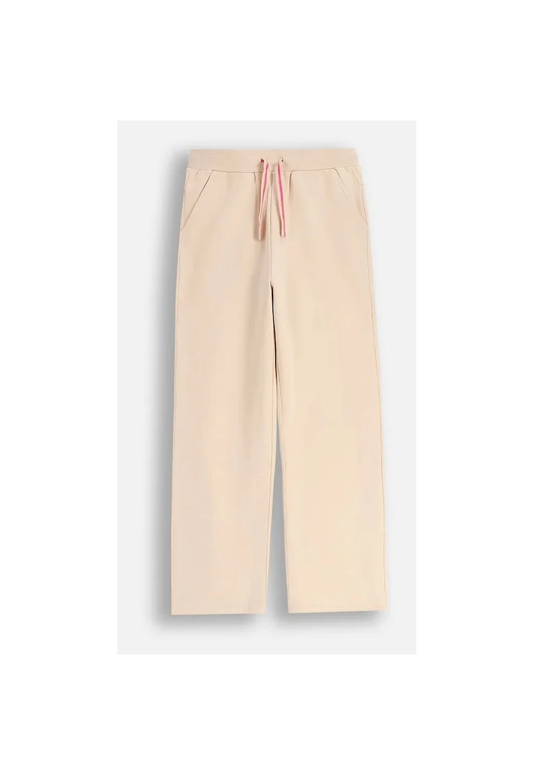 Pantaloni de trening cu croiala ampla si model uni