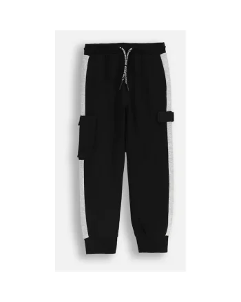 Pantaloni de trening cu talie ajustabila si benzi contrastante