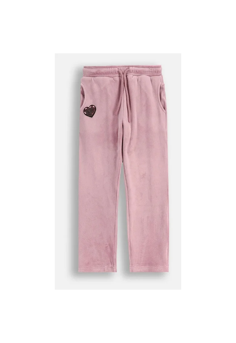 Pantaloni trening din bumbac cu snur