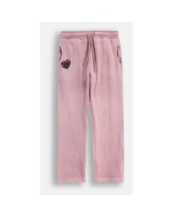 Pantaloni trening din bumbac cu snur