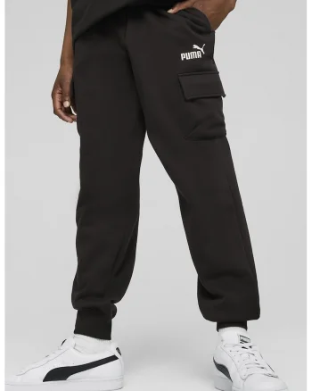 Pantaloni cargo cu talie elastica, Negru