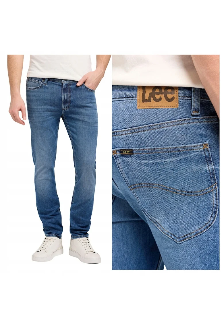 Spodnie Męskie  Luke Slim Fit Jeansy Niebieskie Armstrong L34, Albastru