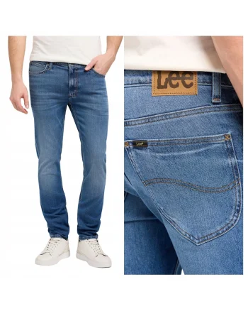 Spodnie Męskie  Luke Slim Fit Jeansy Niebieskie Armstrong L34, Albastru
