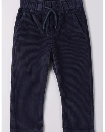 Pantaloni din reiat cu snur, Albastru ultramarin